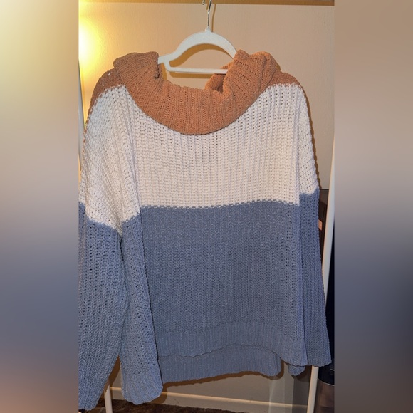 The Impeccable Pig Turtleneck Sweater in Tan, Cream, and Gray - Picture 1 of 3